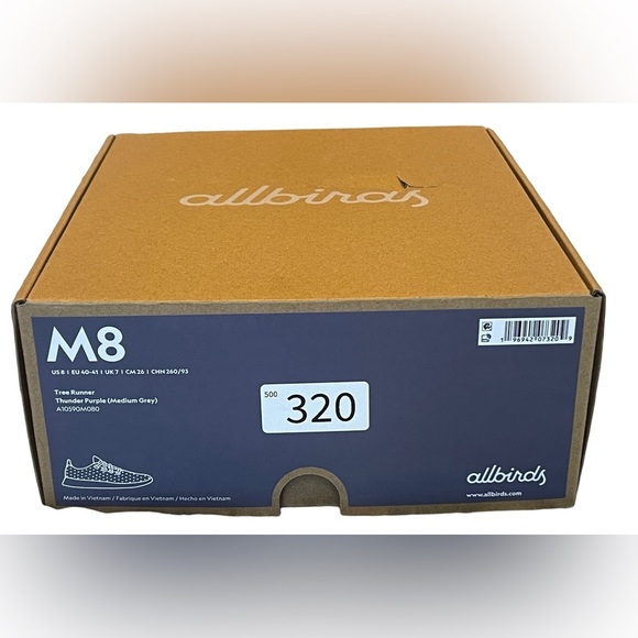 COPY - Allbirds Tree Runner Shoes Thunder Purple Size M8/W9-10 - Picture 4 of 10